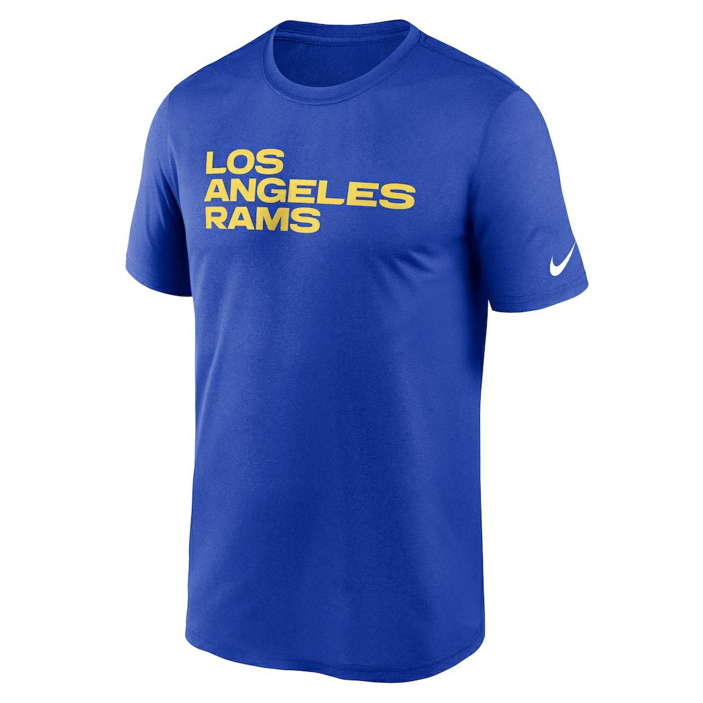 Nike Los Angeles Rams Legend Wordmark Performance T-Shirt Royal