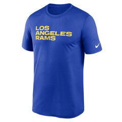 Nike Los Angeles Rams Legend Wordmark Performance T-Shirt Royal