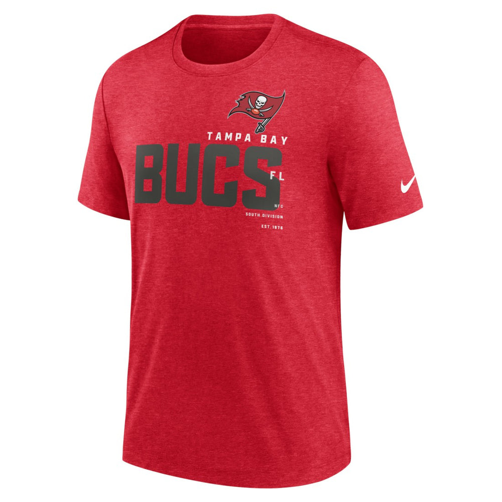Nike Tampa Bay Buccaneers Team Tri-Blend T-Shirt Heather Red