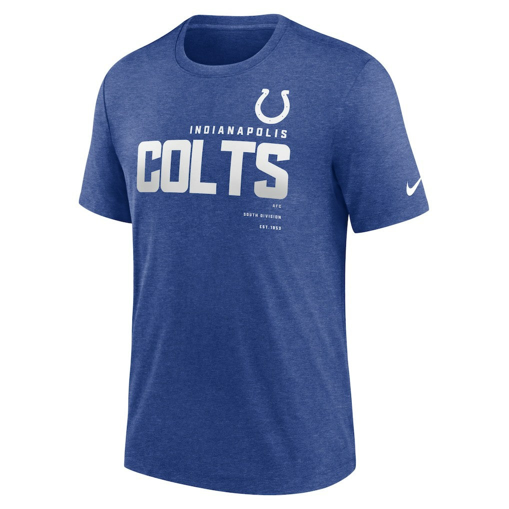 Nike Indianapolis Colts Team Tri-Blend T-Shirt Heather Royal