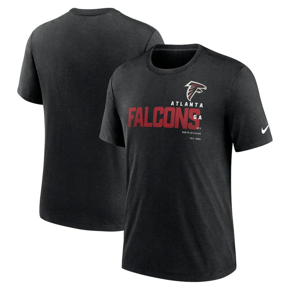 Nike Atlanta Falcons Team Tri-Blend T-Shirt Heather Black