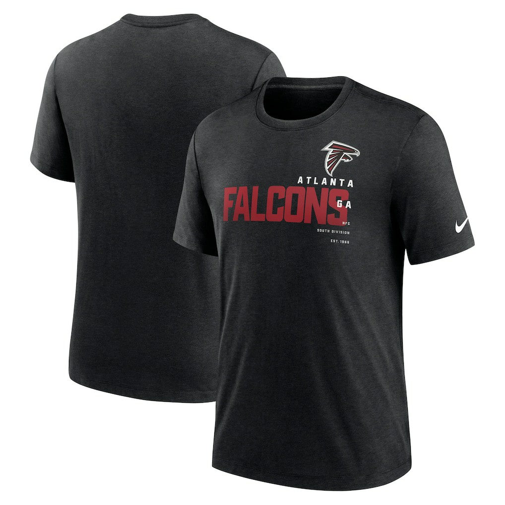 Nike Atlanta Falcons Team Tri-Blend T-Shirt Heather Black