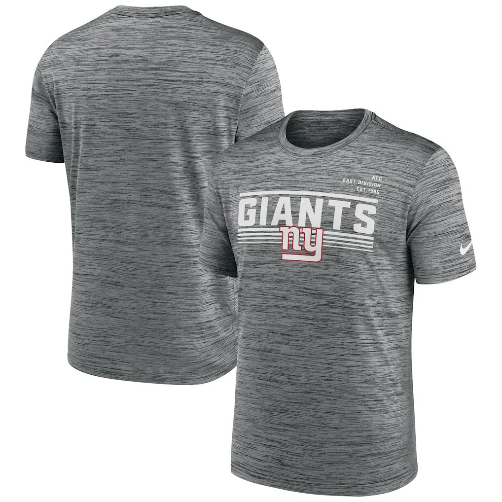 Nike New York Giants Yardline Velocity Performance T-Shirt Gray