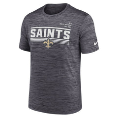 Nike New Orleans Saints Yardline Velocity Performance T-Shirt Anthracite
