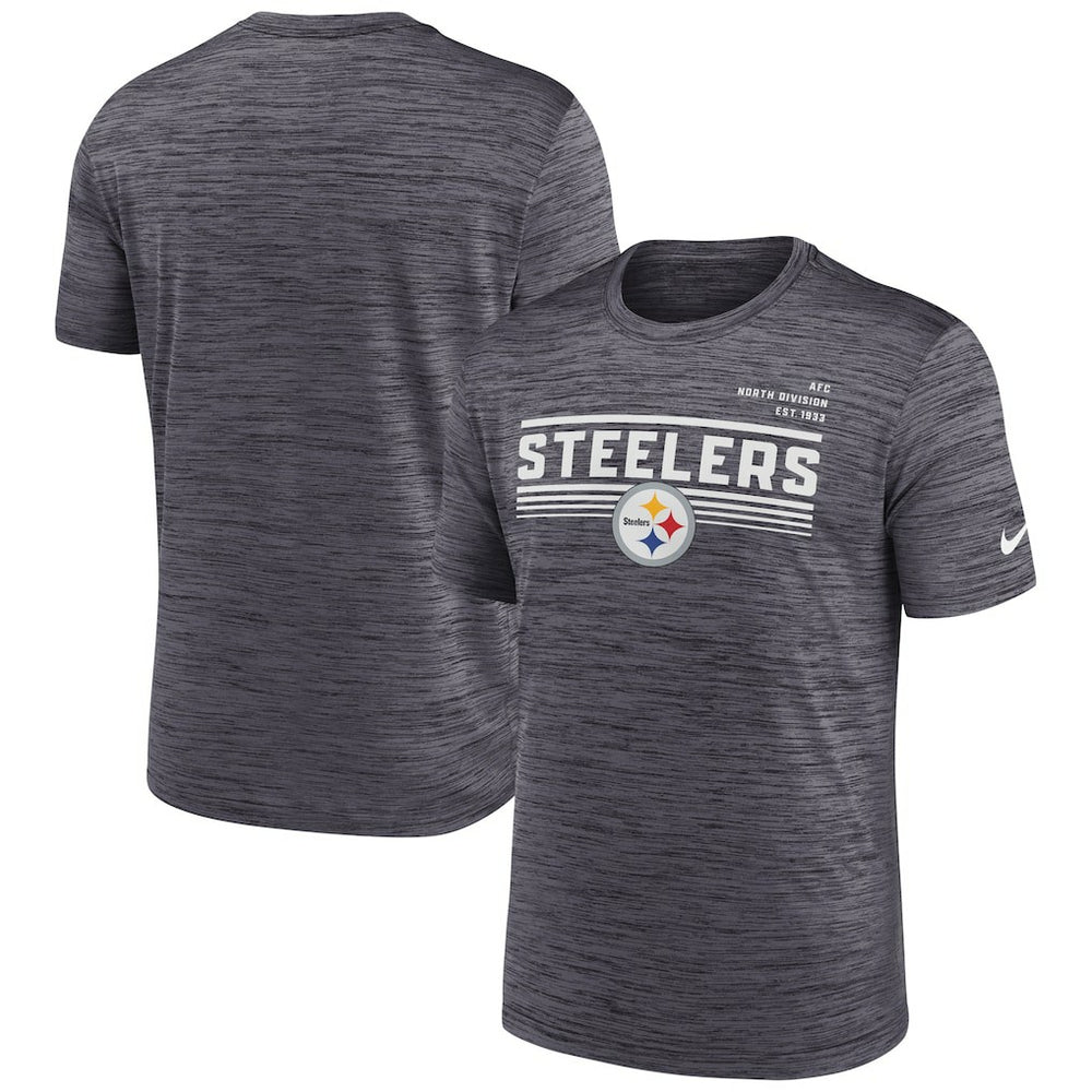 Nike Pittsburgh Steelers Yardline Velocity Performance T-Shirt Anthracite