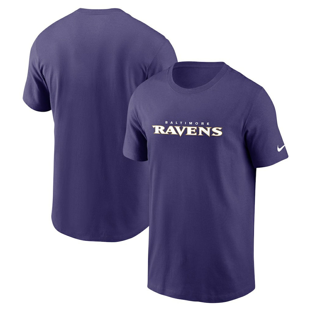 Nike Baltimore Ravens Team Wordmark Essential T-Shirt Purple