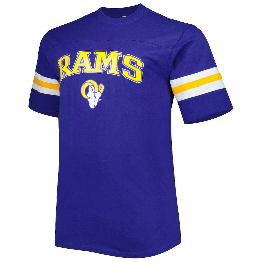 Los Angeles Rams Big & Tall Arm Stripe T-Shirt Royal