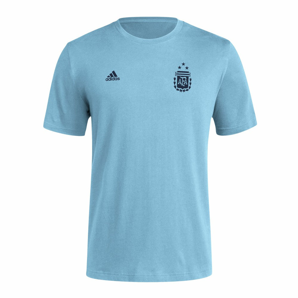 Argentina National Team Crest T-Shirt Light Blue - Adidas