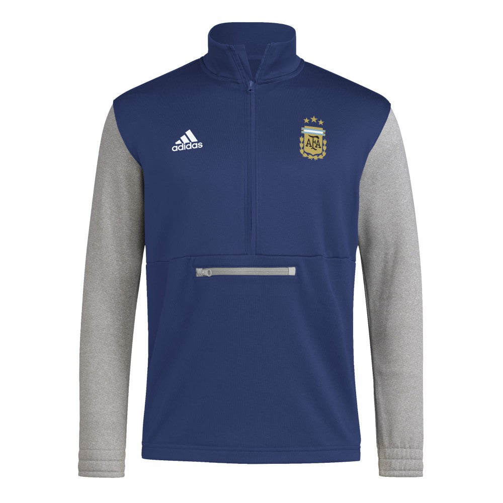 Argentina National Team Crest Long Sleeve Half-Zip Top Navy - Adidas for sale