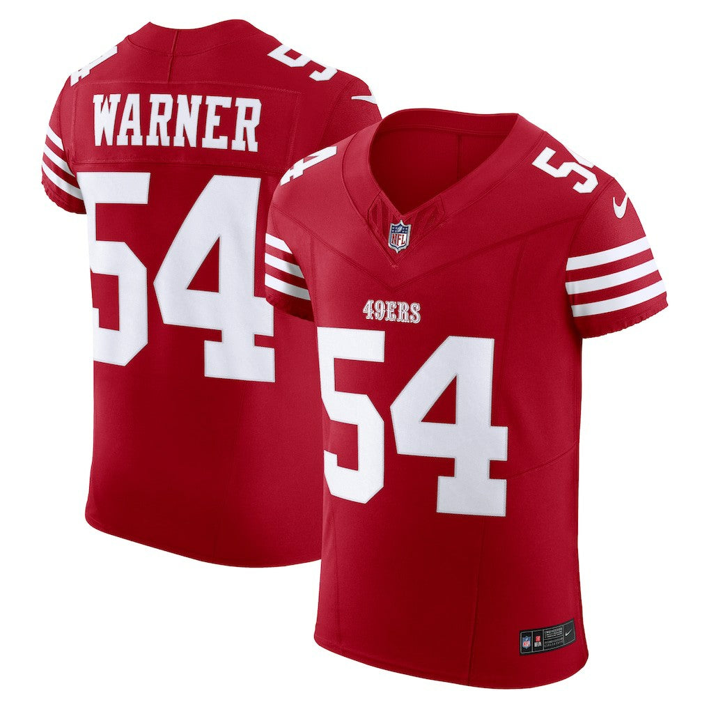 Nike Fred Warner San Francisco 49ers Vapor F.U.S.E. Elite Jersey Scarlet