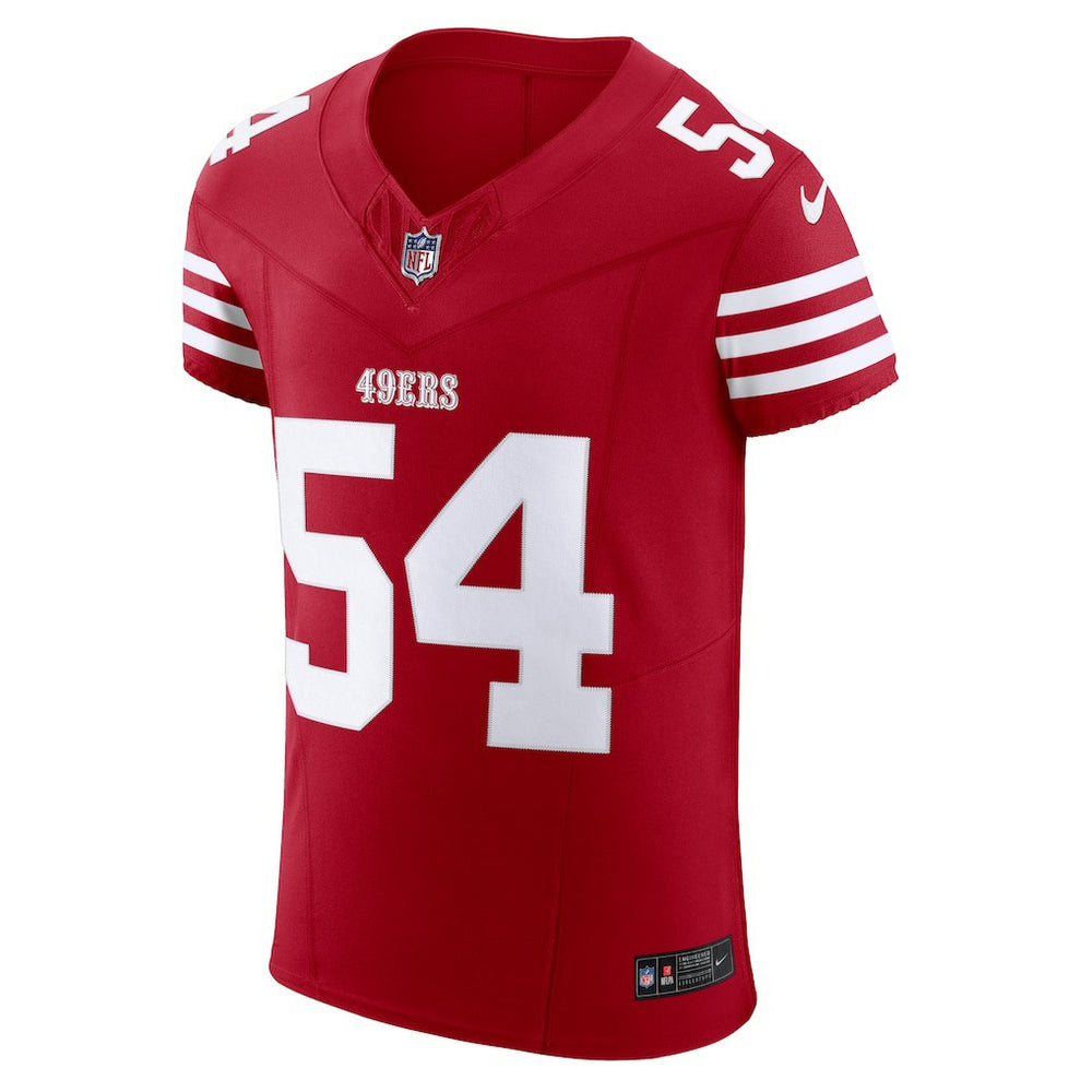 Nike Fred Warner San Francisco 49ers Vapor F.U.S.E. Elite Jersey Scarlet