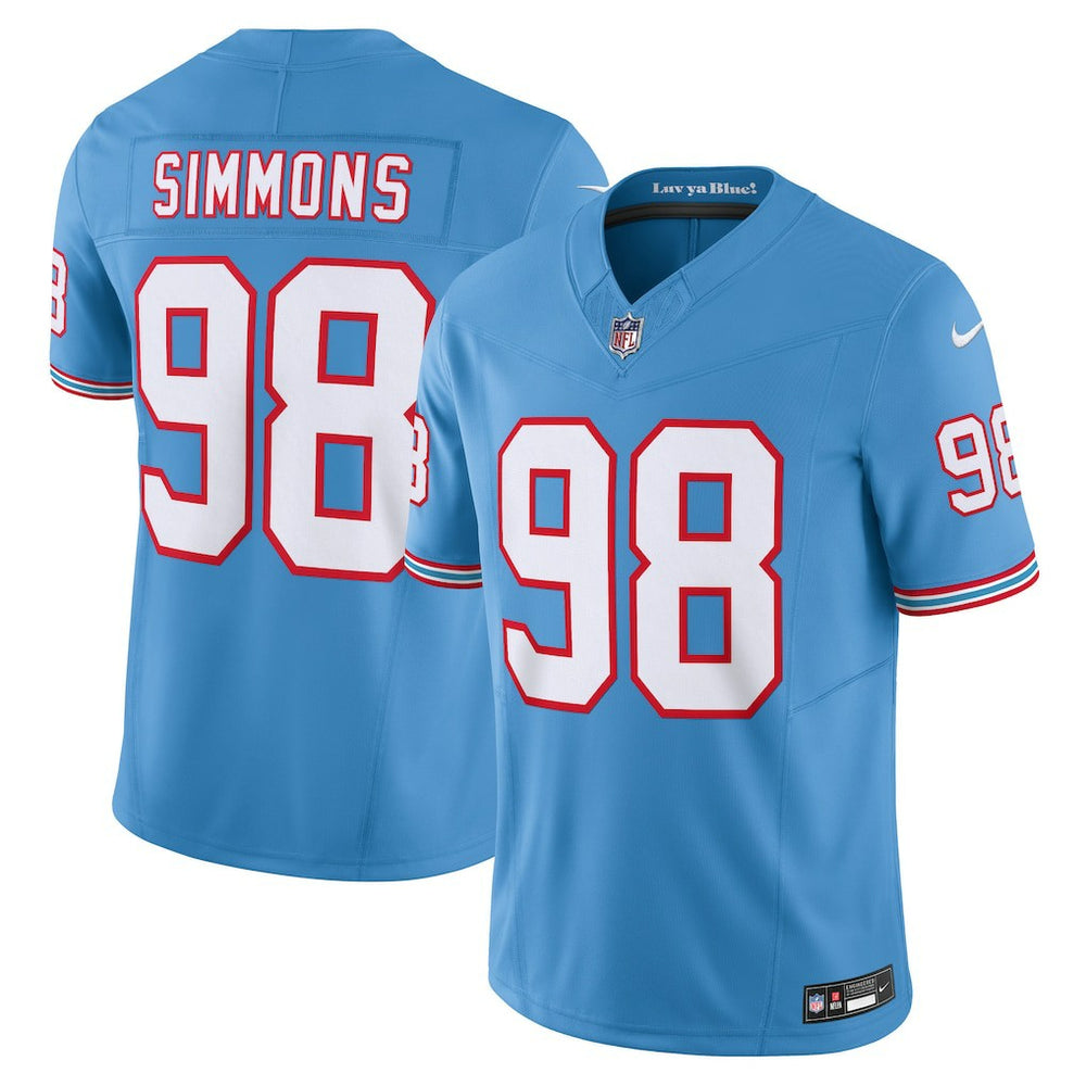 Nike Jeffery Simmons Tennessee Titans Vapor F.U.S.E. Limited Jersey Light Blue