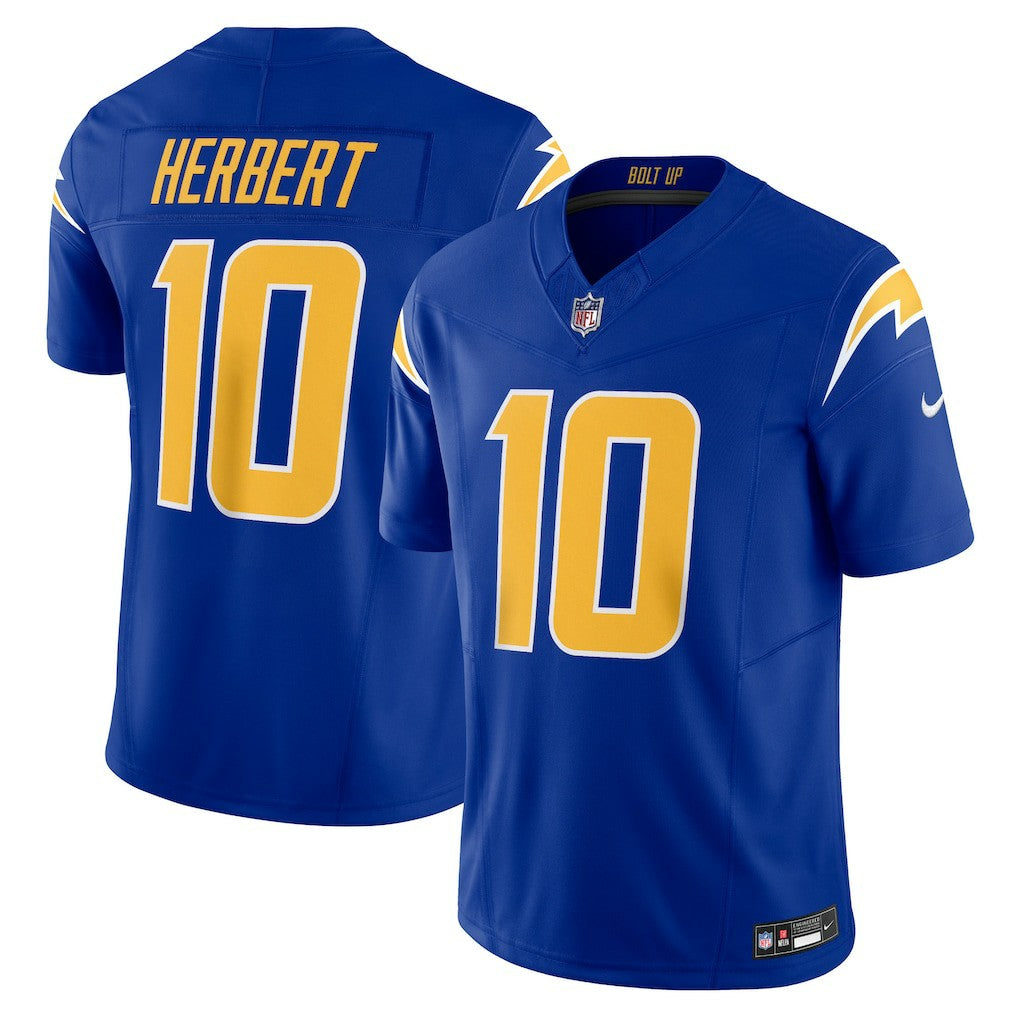 Nike Justin Herbert Los Angeles Chargers Vapor F.U.S.E. Limited Jersey Royal