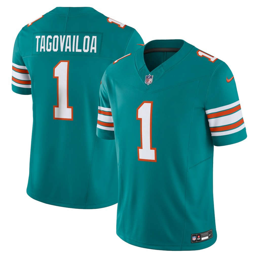 Nike Tua Tagovailoa Miami Dolphins Vapor F.U.S.E. Limited Jersey Aqua