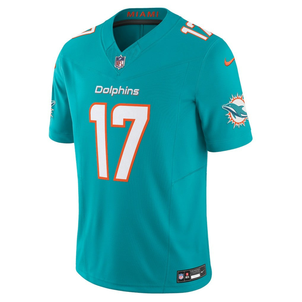 Nike Jaylen Waddle Miami Dolphins Vapor F.U.S.E. Limited Jersey Aqua