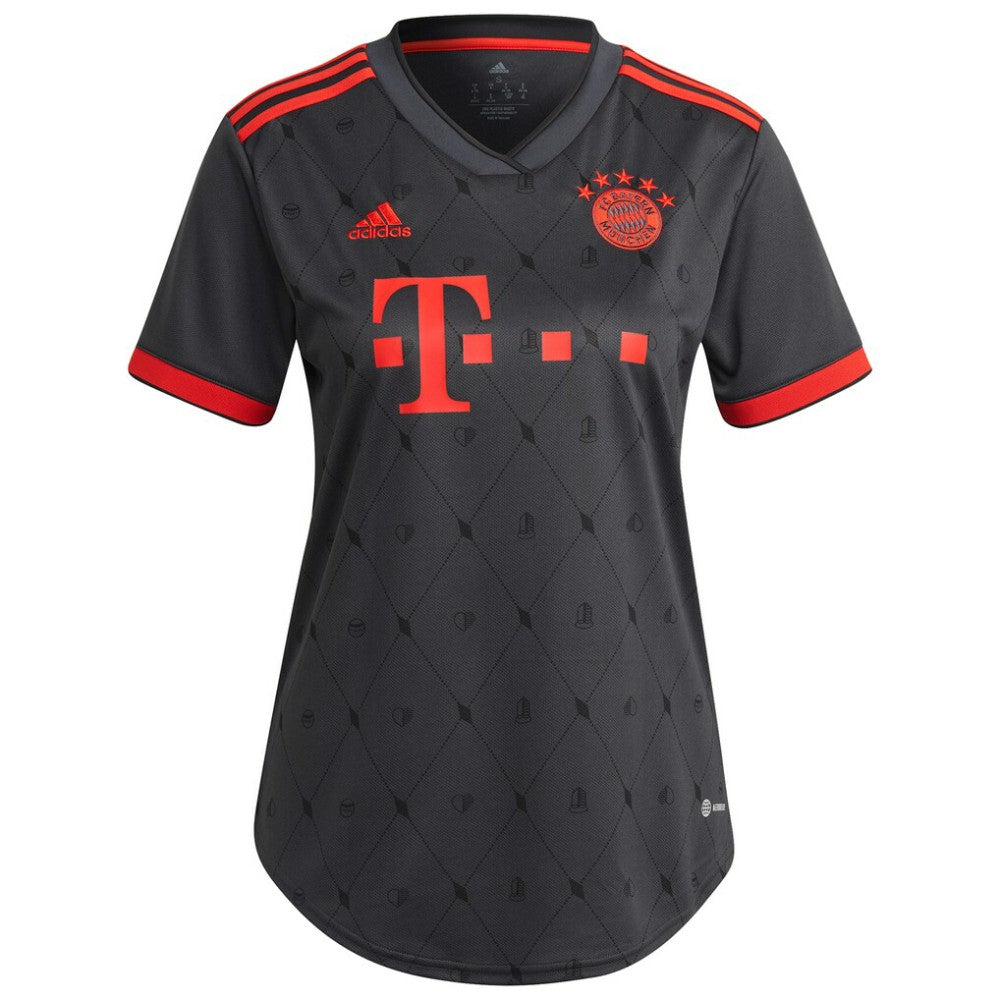 Leroy Sané Bayern Munich Women's 2022/23 Third Replica Player Jersey Charcoal - Adidas