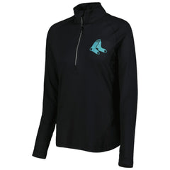 Boston Red Sox Levelwear Women's Energy Quarter-Zip Jacket - Black - MLB Discount