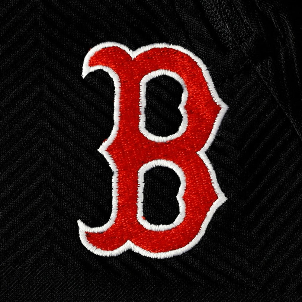 Boston Red Sox Levelwear Women's Verse Asymmetrical Raglan Tri-Blend Quarter-Zip Jacket - Black - MLB Lifestyle