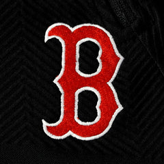 Boston Red Sox Levelwear Women's Verse Asymmetrical Raglan Tri-Blend Quarter-Zip Jacket - Black - MLB Lifestyle