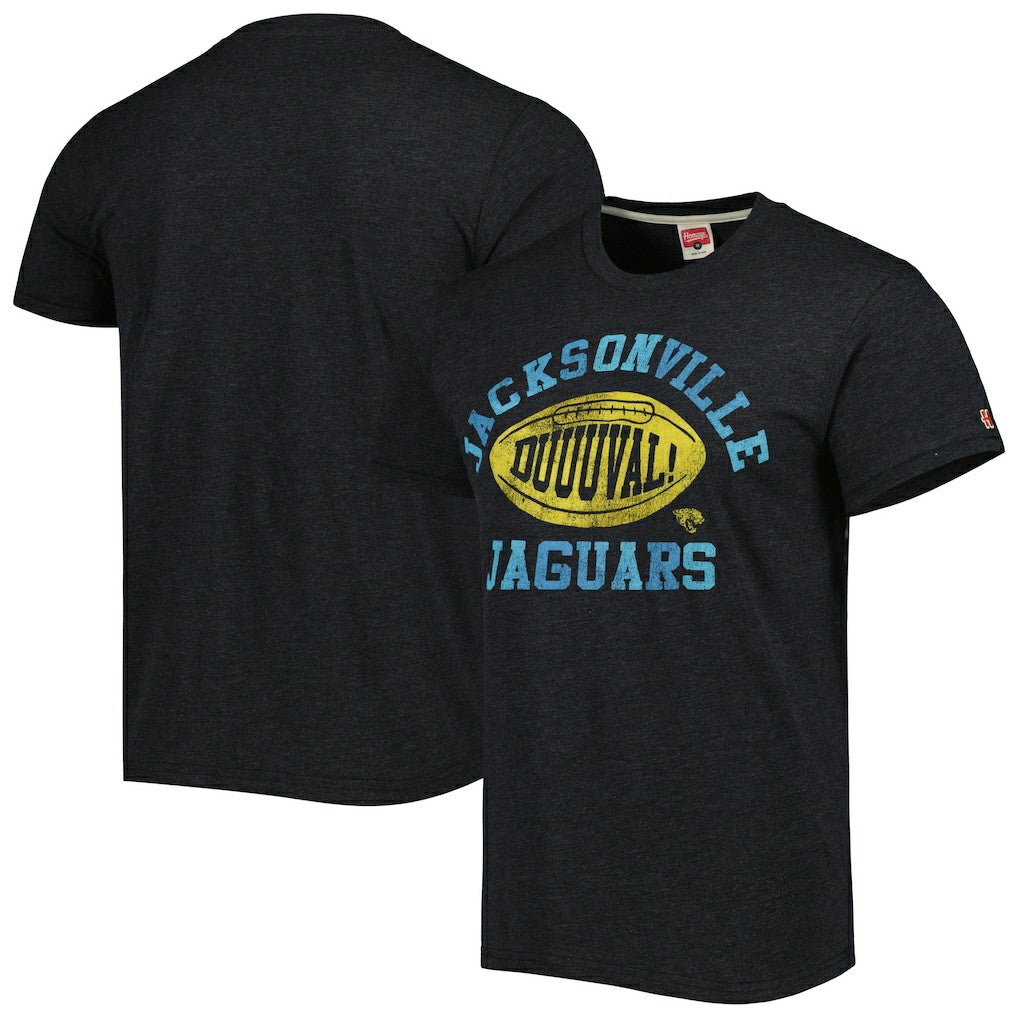 Jacksonville Jaguars Homage Duval Hyper Local Tri-Blend T-Shirt Black