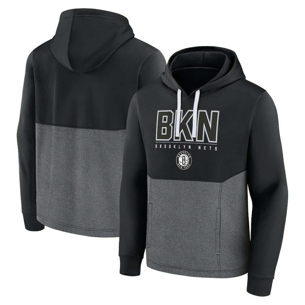 Brooklyn Nets Successful Tri-Blend Pullover Hoodie Black | Fanatics Near Me