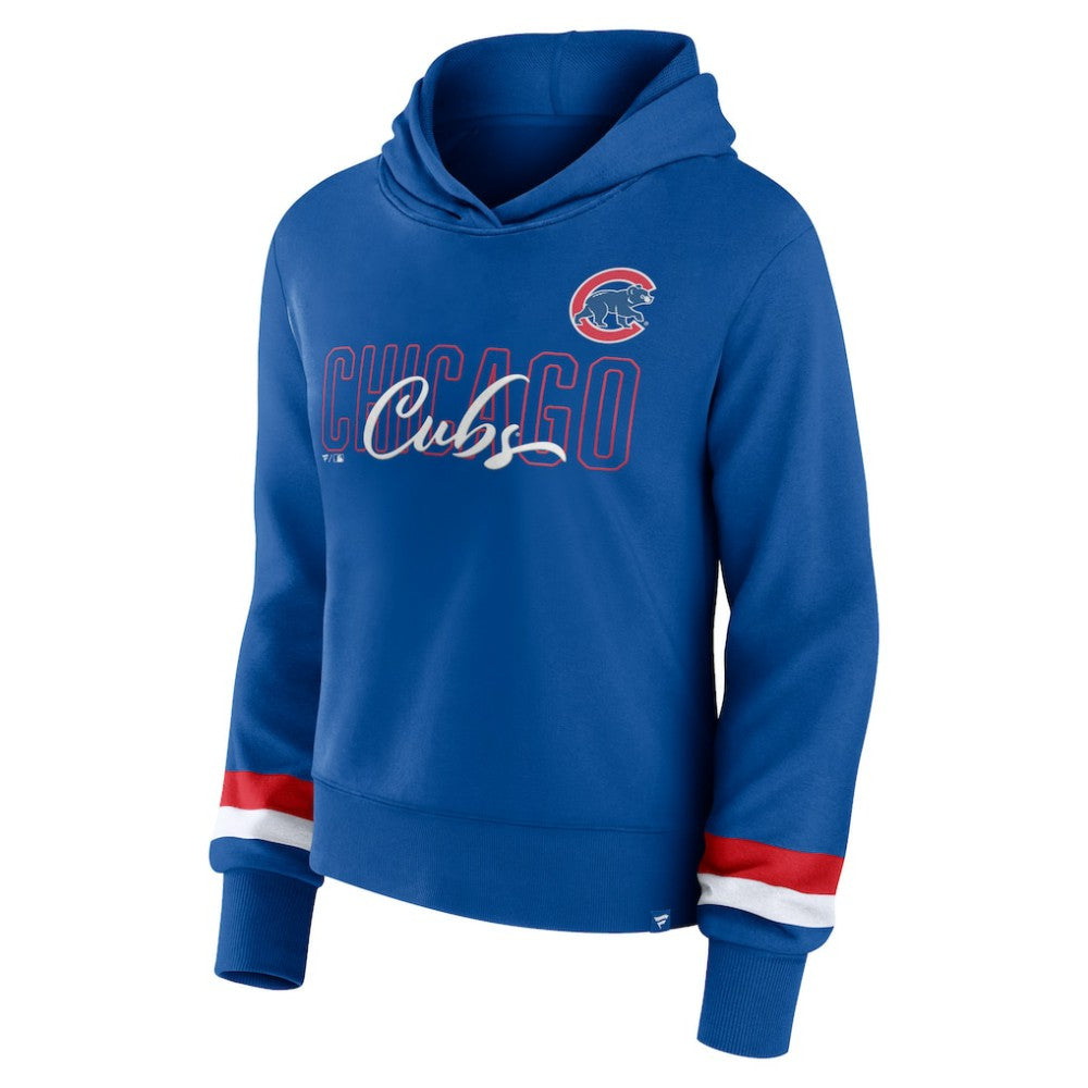 Chicago Cubs Fanatics Women's Over Under Pullover Hoodie - Royal - Fanatics Sale