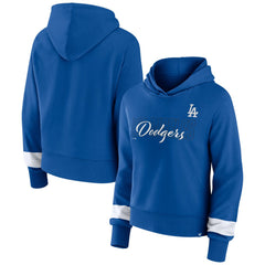 Los Angeles Dodgers Fanatics Women's Over Under Pullover Hoodie - Royal - Fanatics Lifestyle