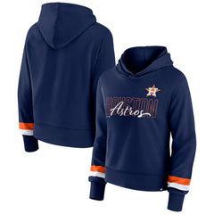 Houston Astros Fanatics Women's Over Under Pullover Hoodie - Navy - Fanatics Lifestyle