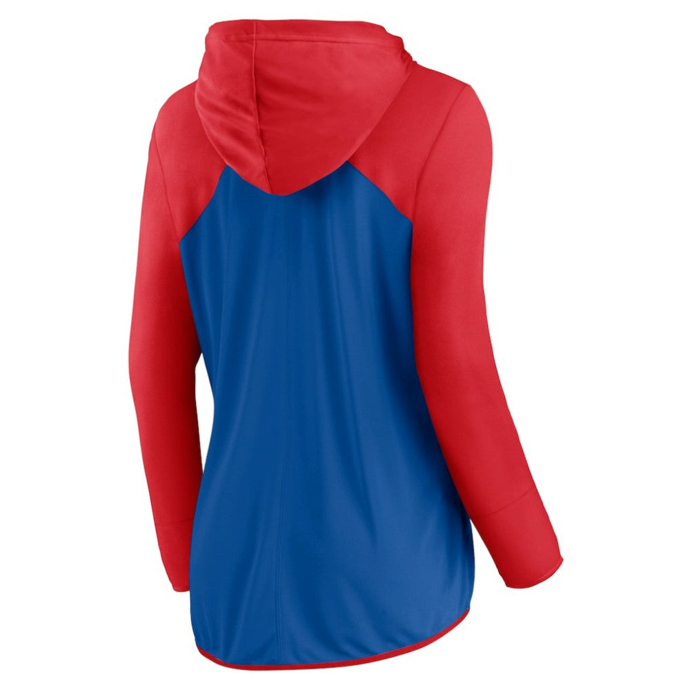 Chicago Cubs Fanatics Women's Forever Fan Full-Zip Hoodie Jacket - Royal/Red - Fanatics Lifestyle