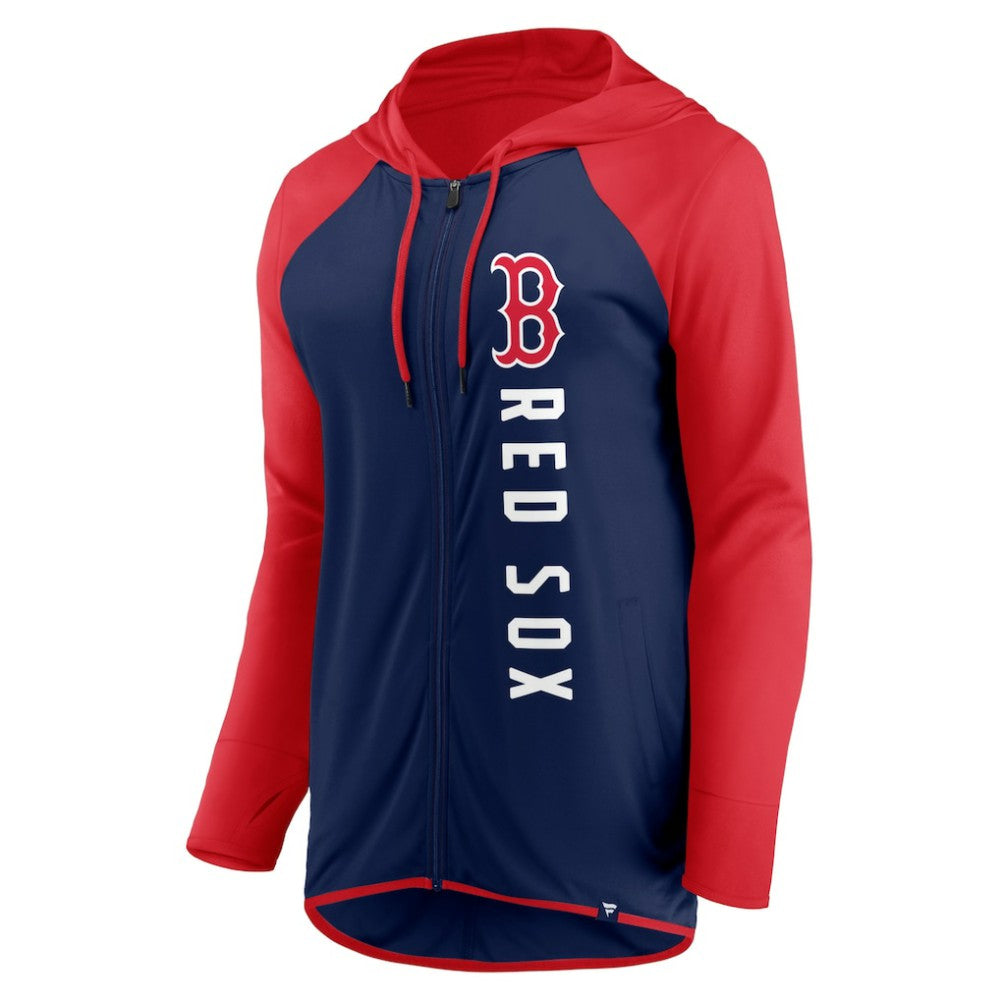 Boston Red Sox Fanatics Women's Forever Fan Full-Zip Hoodie Jacket - Navy/Red - Fanatics Discount
