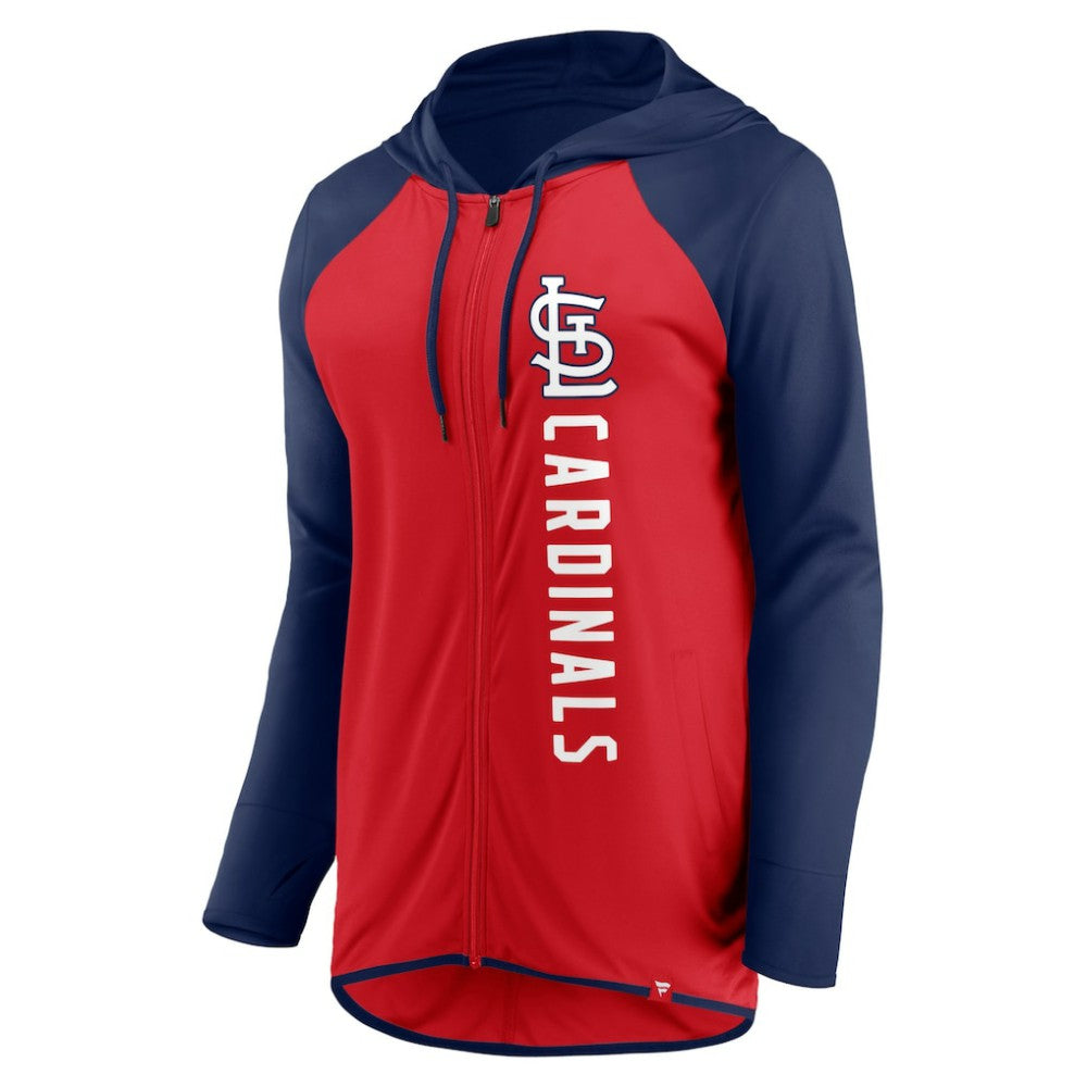 St. Louis Cardinals Fanatics Women's Forever Fan Full-Zip Hoodie Jacket - Red/Navy - Fanatics Lifestyle