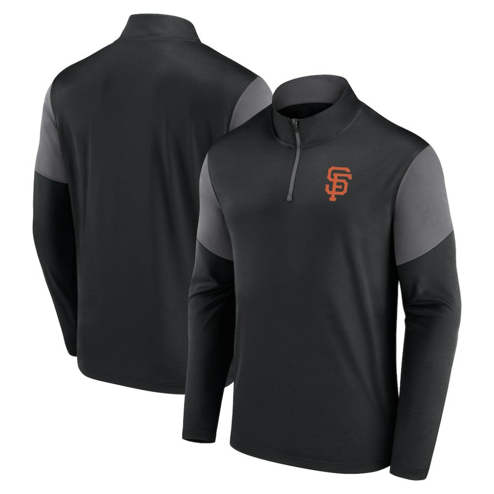 San Francisco Giants Fanatics Logo Quarter-Zip Top - Black - Fanatics on Sale