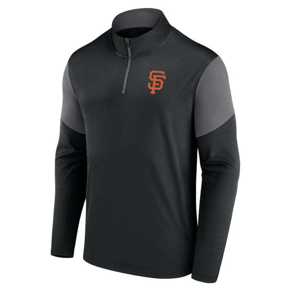 San Francisco Giants Fanatics Logo Quarter-Zip Top - Black - Fanatics on Sale