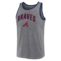 Atlanta Braves Fanatics Primary Tank Top - Heather Gray - Fanatics Discount