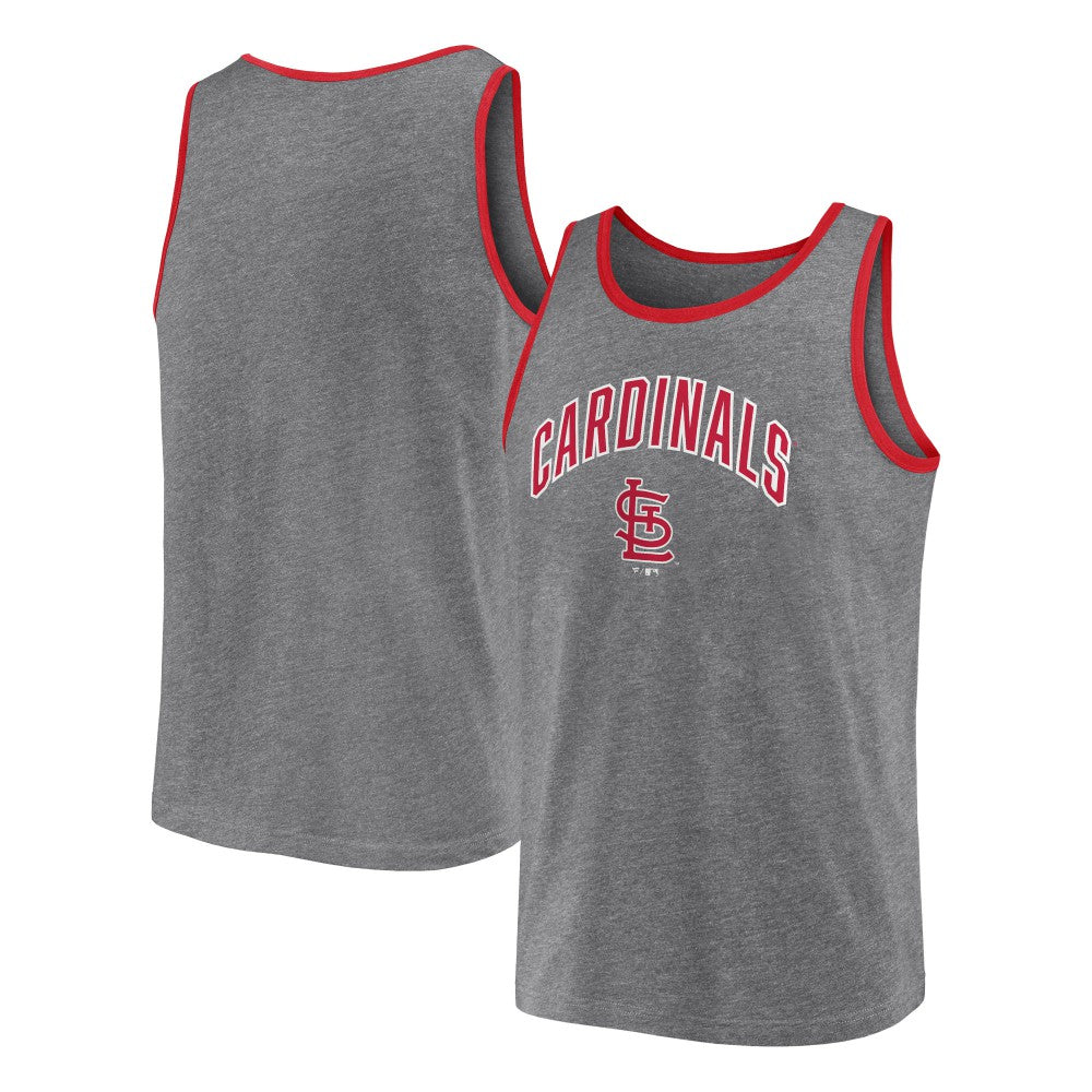 St. Louis Cardinals Fanatics Primary Tank Top - Heather Gray - Fanatics Sale
