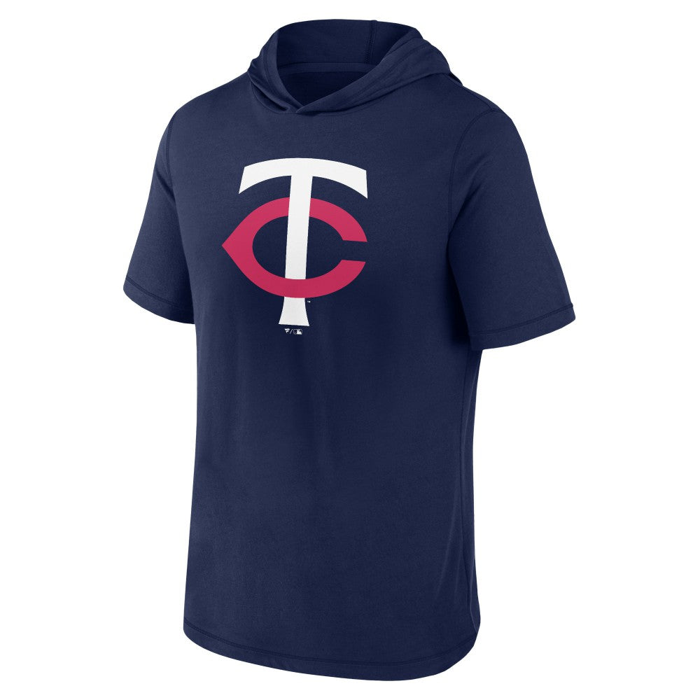 Minnesota Twins Fanatics Short Sleeve Hoodie T-Shirt - Navy - Fanatics Sale