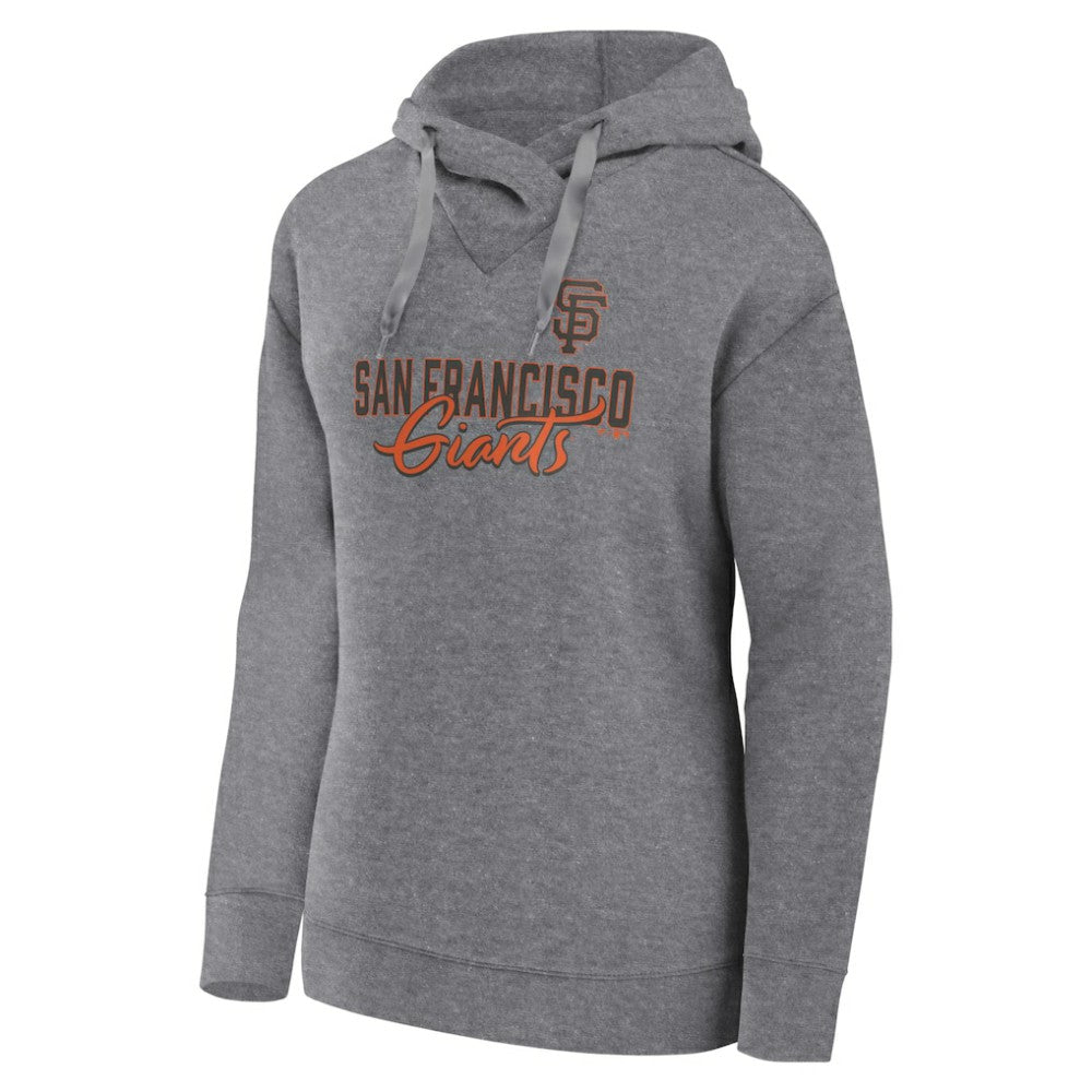 San Francisco Giants Fanatics Women's Script Favorite Lightweight Pullover Hoodie - Heather Gray - Fanatics on Sale