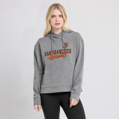 San Francisco Giants Fanatics Women's Script Favorite Lightweight Pullover Hoodie - Heather Gray - Fanatics on Sale