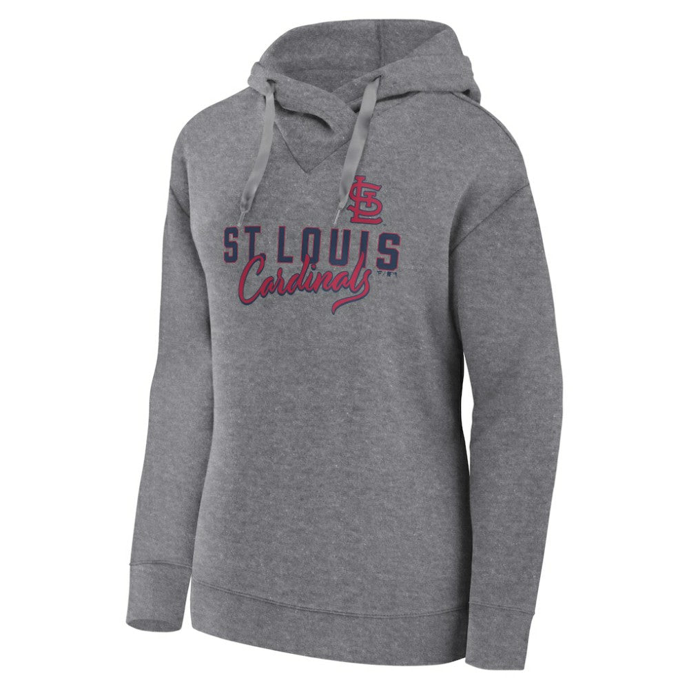 St. Louis Cardinals Fanatics Women's Script Favorite Lightweight Pullover Hoodie - Heather Gray - Fanatics Sale