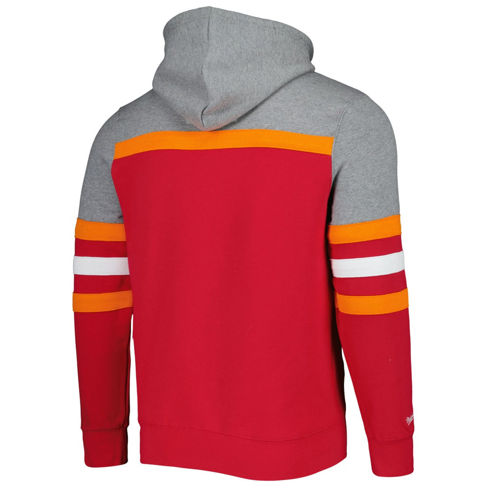 Mitchell & Ness Tampa Bay Buccaneers Head Coach Pullover Hoodie Red/Heathered Gray