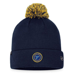St. Louis Blues Fanatics 2023 NHL Draft Cuffed Knit Hat with Pom - Navy - NHL 5035886