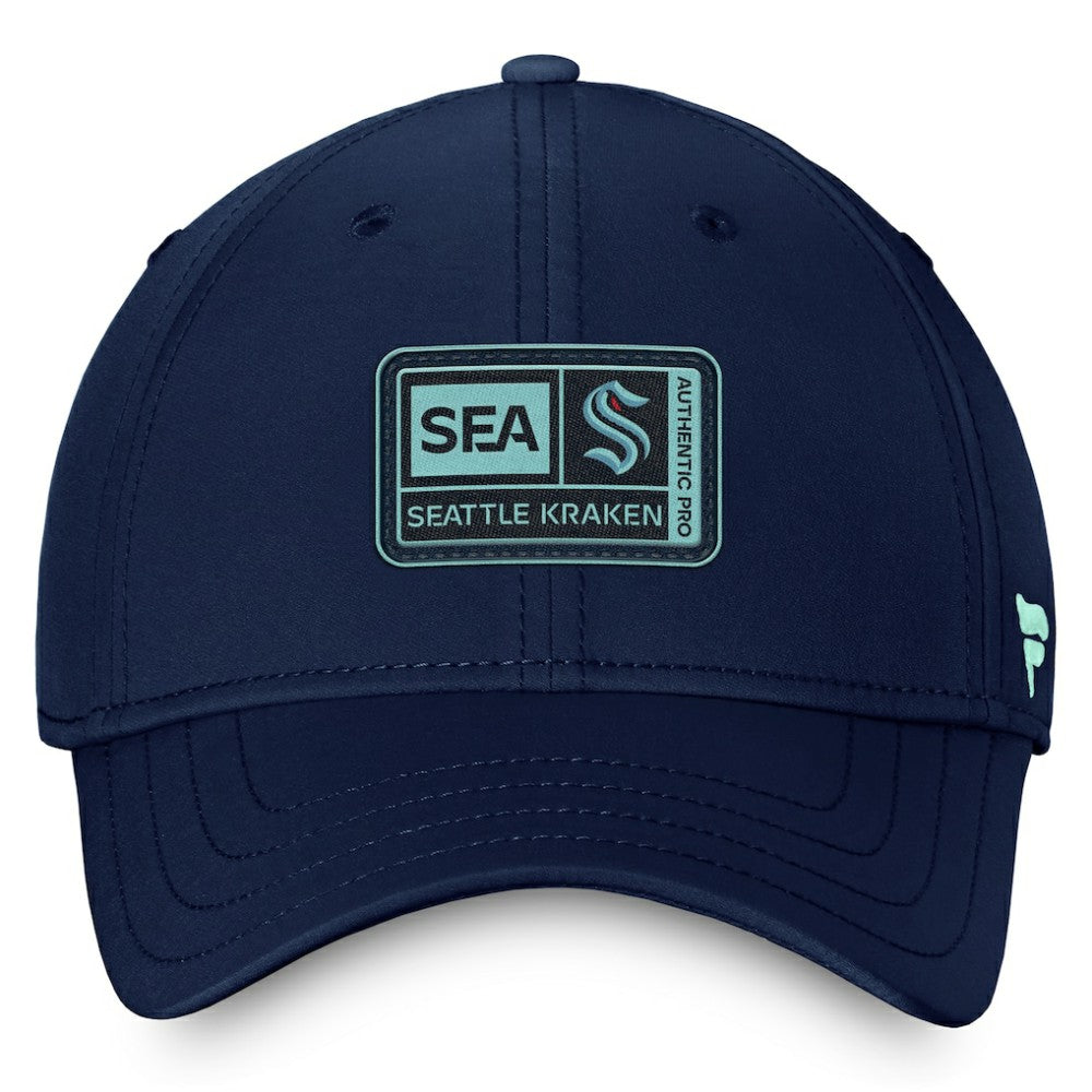 Seattle Kraken Fanatics Authentic Pro Training Camp Flex Hat – Deep Sea Blue - NHL 5035921