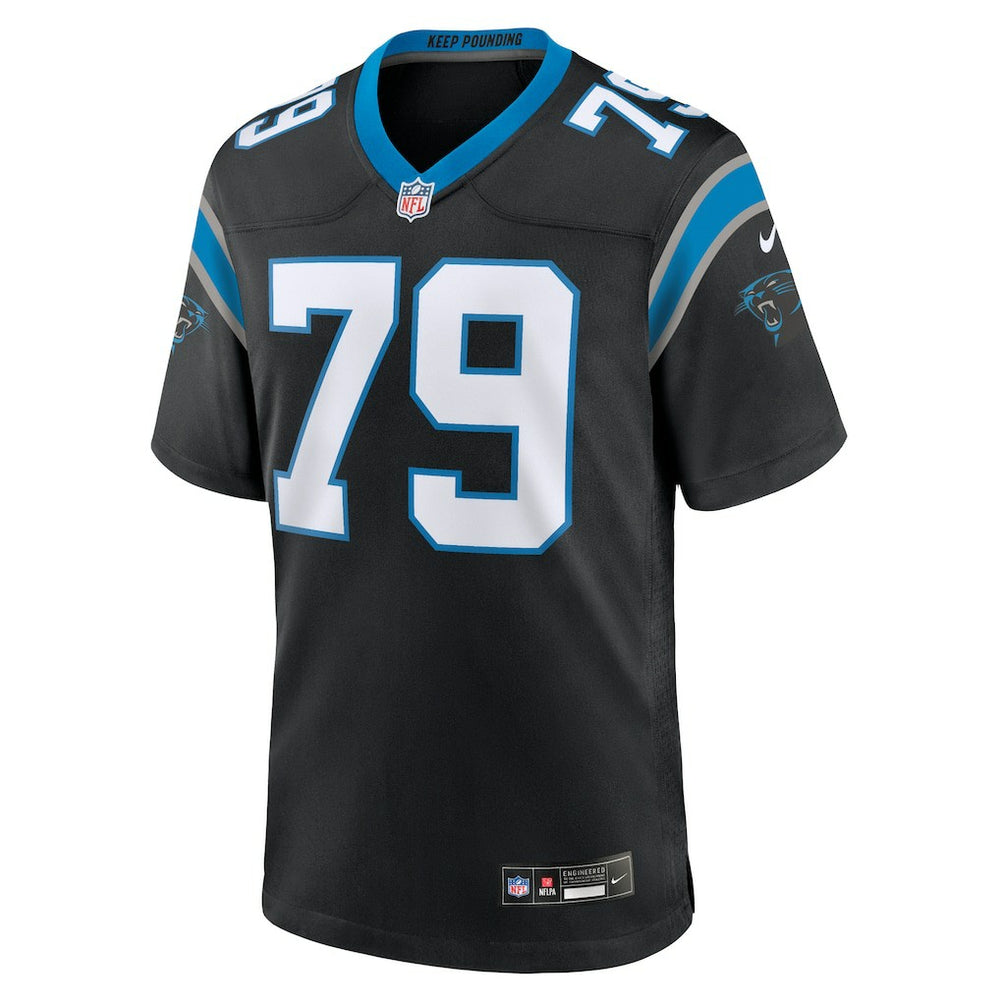 Nike Ikem Ekwonu Carolina Panthers Game Jersey Black