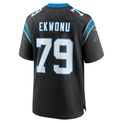 Nike Ikem Ekwonu Carolina Panthers Game Jersey Black