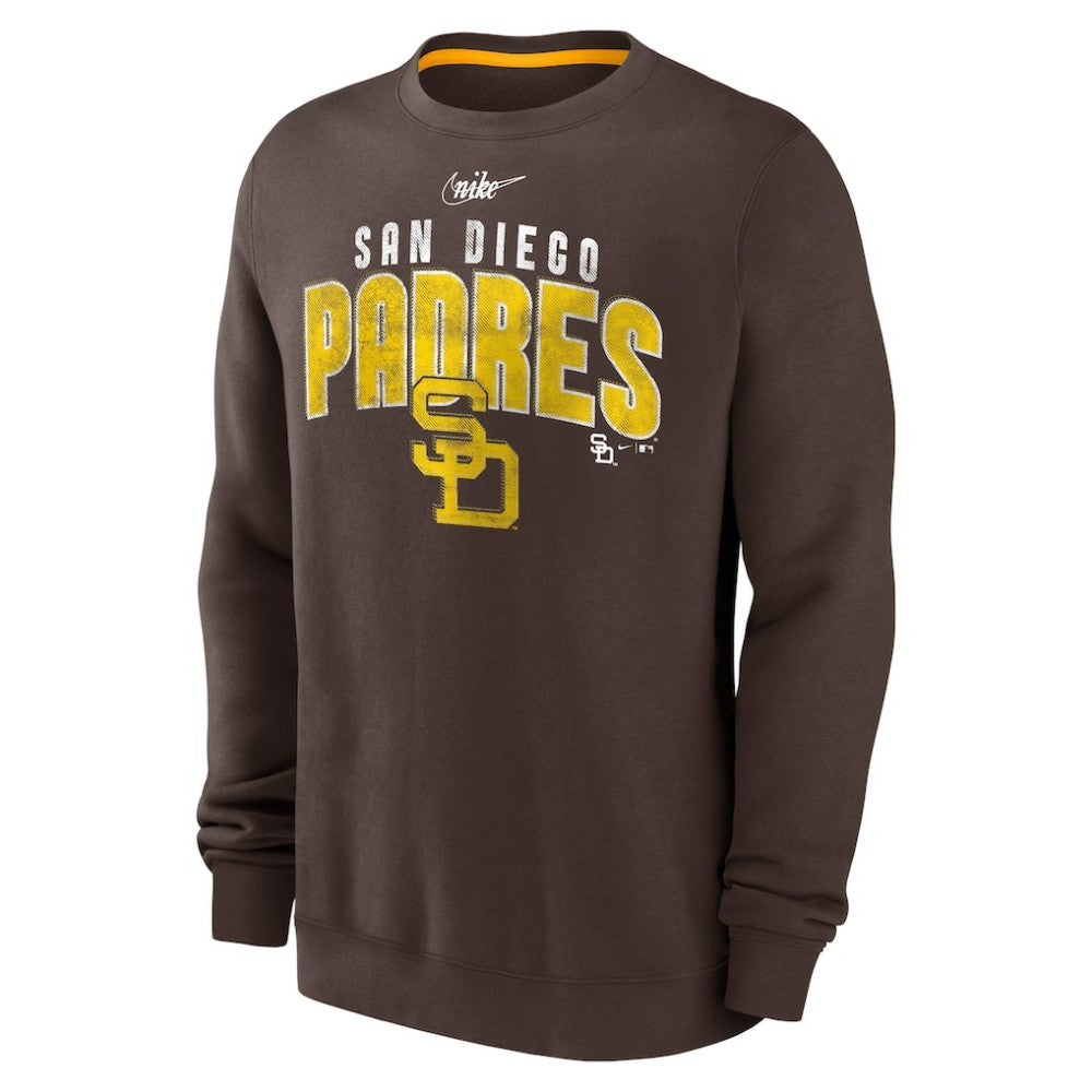 San Diego Padres Nike Cooperstown Collection Team Shout Out Pullover Sweatshirt - Brown - Nike Sale
