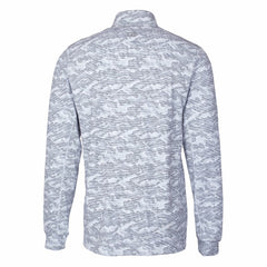 Cleveland Guardians Cutter & Buck Big & Tall Traverse Camo Print Stretch Quarter-Zip Pullover Top - Charcoal - MLB Sale