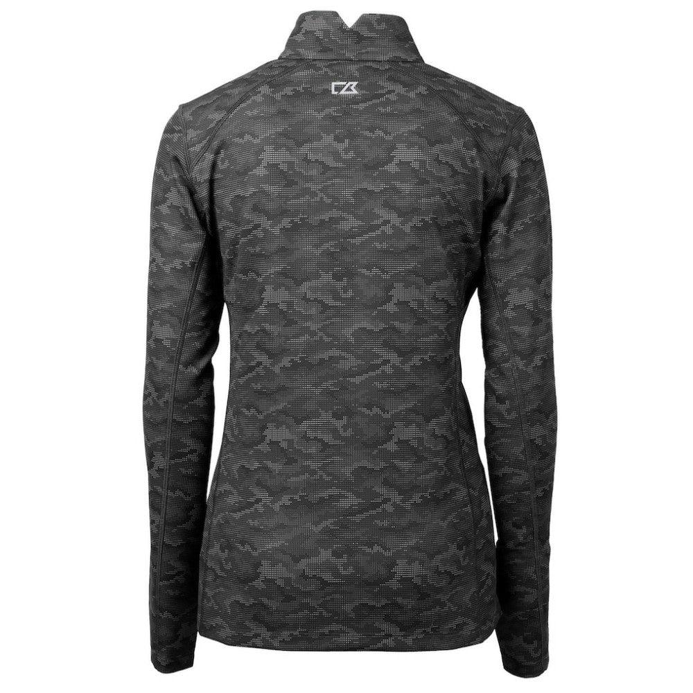 Baltimore Orioles Cutter & Buck Women's Traverse Camo Print Stretch Quarter-Zip Pullover Top - Black - MLB Online