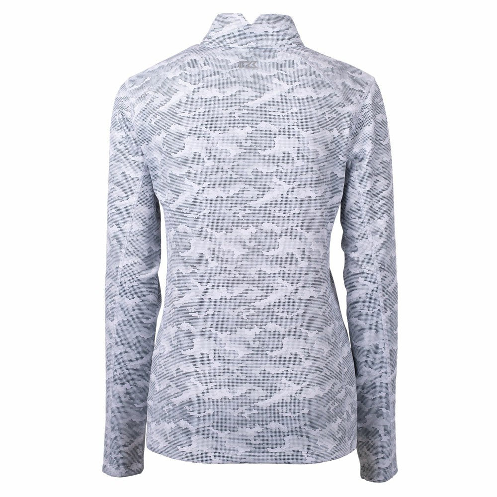 Miami Marlins Cutter & Buck Women's Traverse Camo Print Stretch Quarter-Zip Pullover Top - Charcoal - MLB Discount