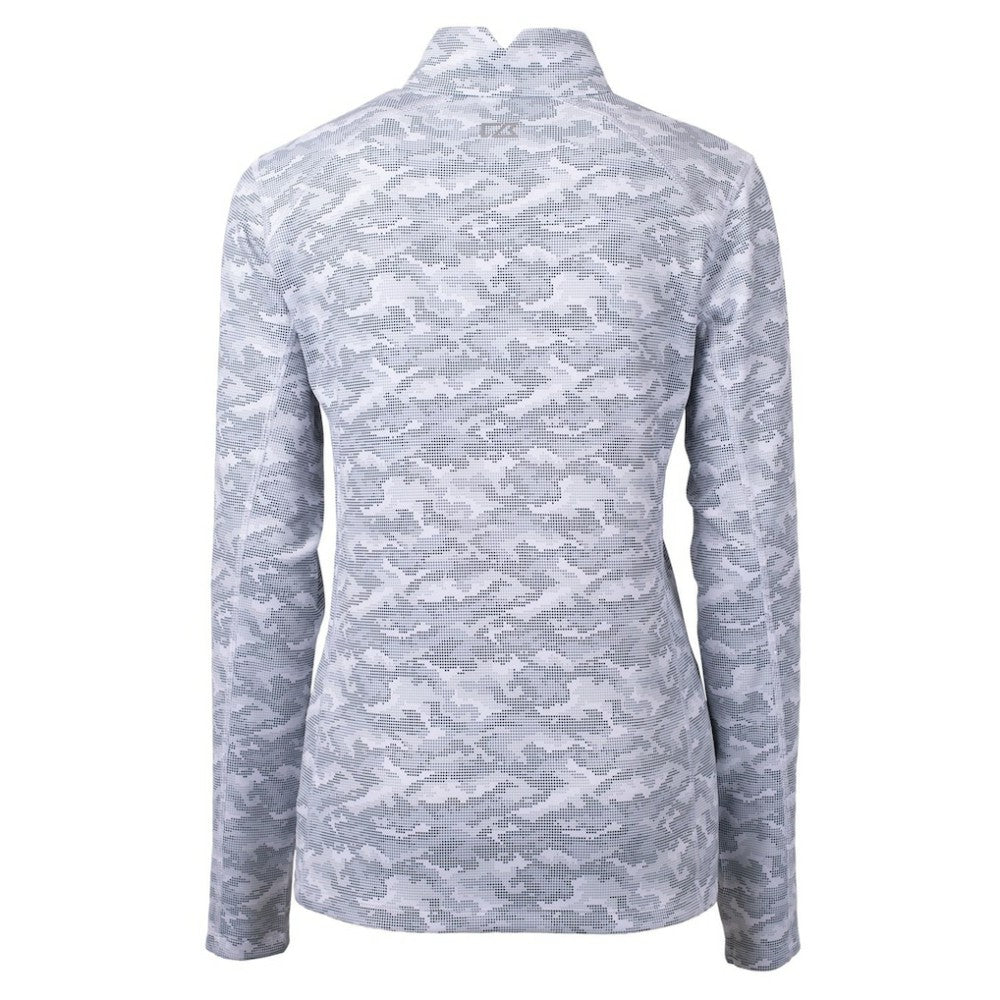 New York Yankees Cutter & Buck Women's Traverse Camo Print Stretch Quarter-Zip Pullover Top - Charcoal - MLB Online