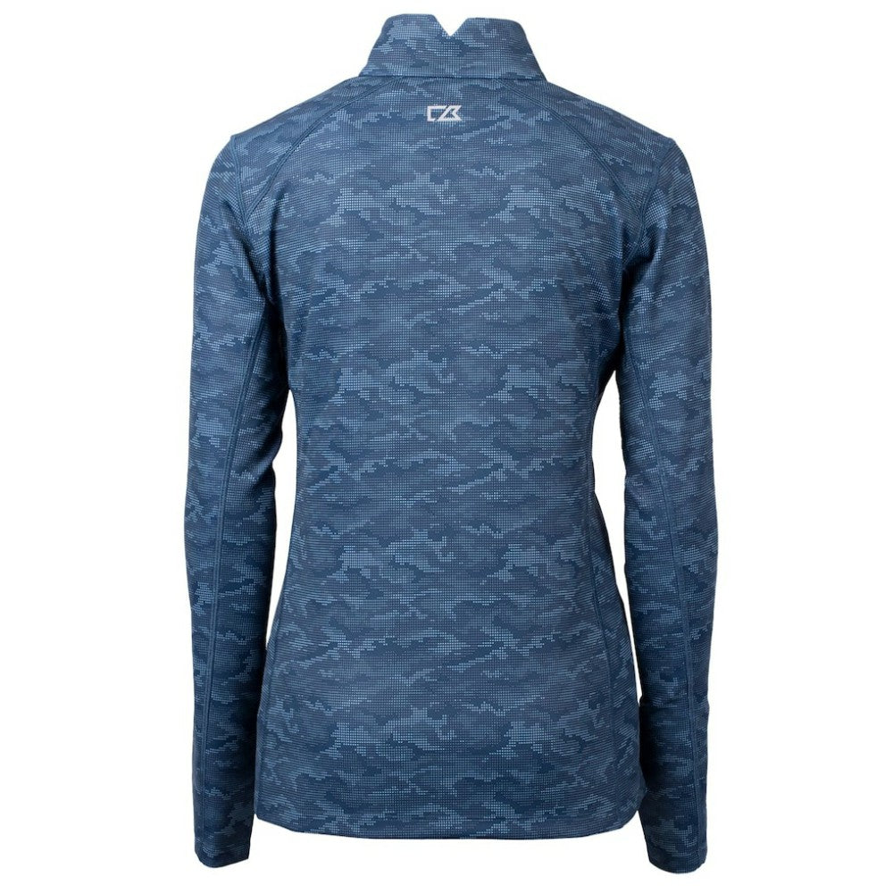 Houston Astros Cutter & Buck Women's Traverse Camo Print Stretch Quarter-Zip Pullover Top - Navy - MLB Sale